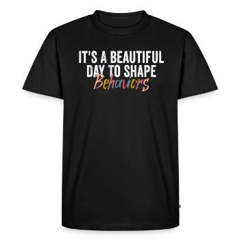 Belle journée comportementale Comportements de forme - T-shirt Premium bio Homme - noir - Devant - Nico (187cm)