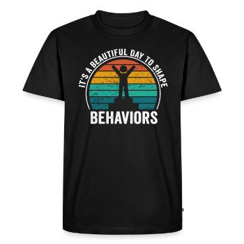 Belle journée comportementale Comportements de forme - T-shirt Premium bio Homme - noir - Devant - Nico (187cm)