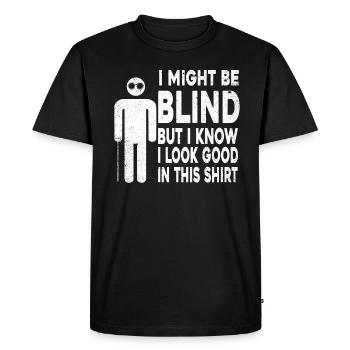 Blind Blindness Awareness Blind People Visually - Men's Premium Organic T-Shirt - black - Front - Nico (187cm)