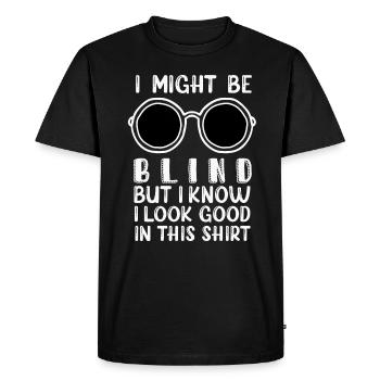 Blind Blindness Awareness Blind People Visually - Men's Premium Organic T-Shirt - black - Front - Nico (187cm)