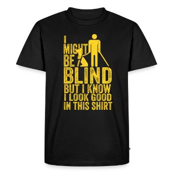 Blind Blindness Awareness Blind People Visually - Men's Premium Organic T-Shirt - black - Front - Nico (187cm)