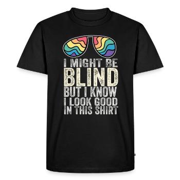 Blind Blindness Awareness Blind People Visually - Men's Premium Organic T-Shirt - black - Front - Nico (187cm)