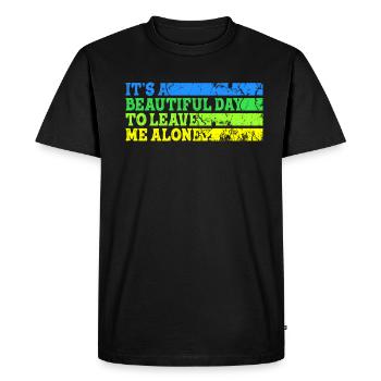 Belle journée pour me laisser tranquille Forme comportementale - T-shirt Premium bio Homme - noir - Devant - Nico (187cm)