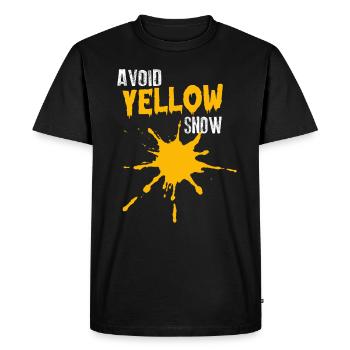 Évitez les sports de neige drôles de neige jaune - T-shirt Premium bio Homme - noir - Devant - Nico (187cm)