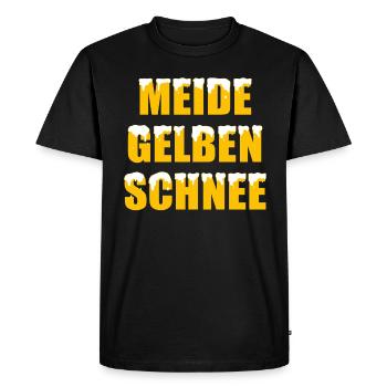 Meide Gelben Schnee Lustiges Wintersport Schnee - Männer Premium Bio T-Shirt - Schwarz - Vorne - Nico (187cm)