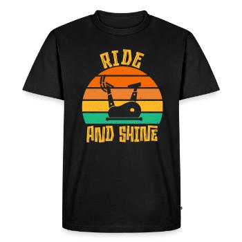 Rouler et briller - T-shirt Premium bio Homme - noir - Devant - Nico (187cm)