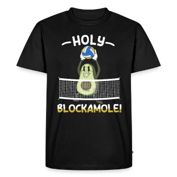Holy Blockamole Volleyball Avocado - Men's Premium Organic T-Shirt - black - Front - Nico (187cm)