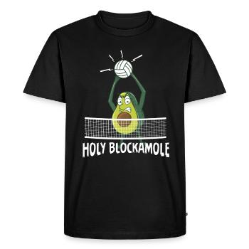 Holy Blockamole Volleyball Avocado - Men's Premium Organic T-Shirt - black - Front - Nico (187cm)