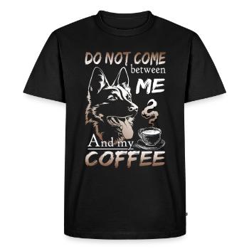 Café de chien de berger - Conception de café de chien de berger allemand - T-shirt Premium bio Homme - noir - Devant - Nico (187cm)