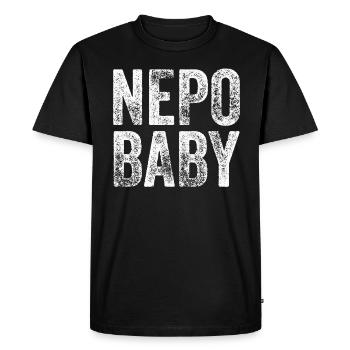 Népotisme Nepo Bébé - T-shirt Premium bio Homme - noir - Devant - Nico (187cm)