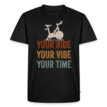 Votre Ride Your Vibe Your Time Gym de motivation - T-shirt Premium bio Homme - noir - Devant - Nico (187cm)