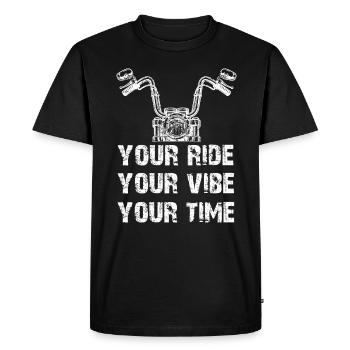 Your Ride Your Vibe Your Time - T-shirt Premium bio Homme - noir - Devant - Nico (187cm)
