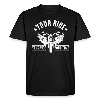 Your Ride Your Vibe Your Time - T-shirt Premium bio Homme - noir - Devant - Nico (187cm)