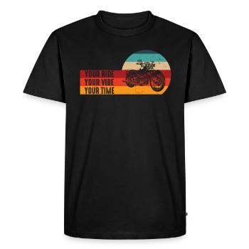 Your Ride Your Vibe Your Time - T-shirt Premium bio Homme - noir - Devant - Nico (187cm)