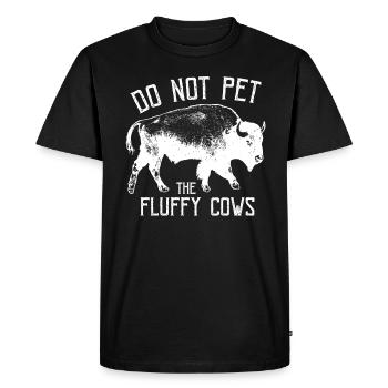 Ne caressez pas les vaches moelleuses - T-shirt Premium bio Homme - noir - Devant - Nico (187cm)