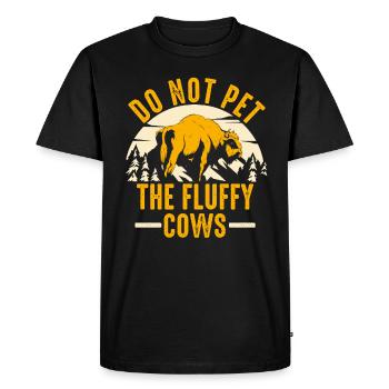 Ne caressez pas les vaches moelleuses - T-shirt Premium bio Homme - noir - Devant - Nico (187cm)