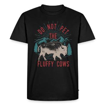 Ne caressez pas les vaches moelleuses - T-shirt Premium bio Homme - noir - Devant - Nico (187cm)