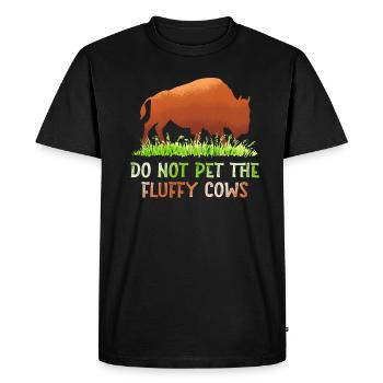 Ne caressez pas les vaches moelleuses - T-shirt Premium bio Homme - noir - Devant - Nico (187cm)