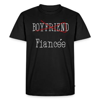 Fiançailles de couple fiancées Hommes Fiancée drôle - T-shirt Premium bio Homme - noir - Devant - Nico (187cm)