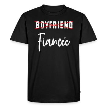 Fiançailles de couple fiancées Hommes Fiancée drôle - T-shirt Premium bio Homme - noir - Devant - Nico (187cm)
