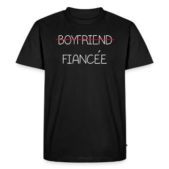Fiançailles de couple fiancées Hommes Fiancée drôle - T-shirt Premium bio Homme - noir - Devant - Nico (187cm)