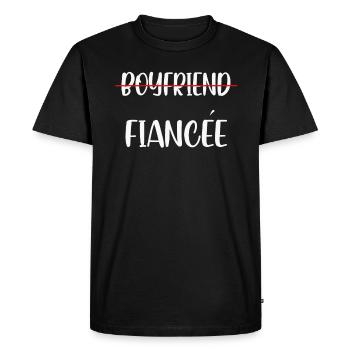 Fiançailles de couple fiancées Hommes Fiancée drôle - T-shirt Premium bio Homme - noir - Devant - Nico (187cm)