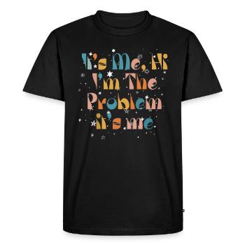 C’est moi, salut, je suis le problème - T-shirt Premium bio Homme - noir - Devant - Nico (187cm)