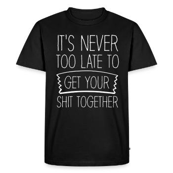 Positive Inspiration Men Women Funny Motivation - Men's Premium Organic T-Shirt - black - Front - Nico (187cm)