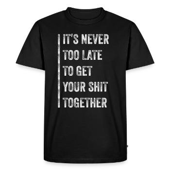Positive Inspiration Men Women Funny Motivation - Men's Premium Organic T-Shirt - black - Front - Nico (187cm)
