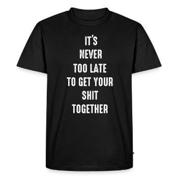 Positive Inspiration Men Women Funny Motivation - Men's Premium Organic T-Shirt - black - Front - Nico (187cm)