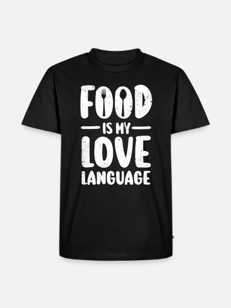 Food Is My Love Language - Men's Premium Organic T-Shirt - black