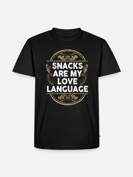 Snacks Are My Love Language - Men's Premium Organic T-Shirt - black