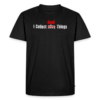 Je collectionne les choses mortes - T-shirt Premium bio Homme - noir - Devant - Nico (187cm)