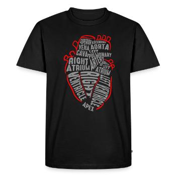 Parties du cœur - T-shirt Premium bio Homme - noir - Devant - Nico (187cm)