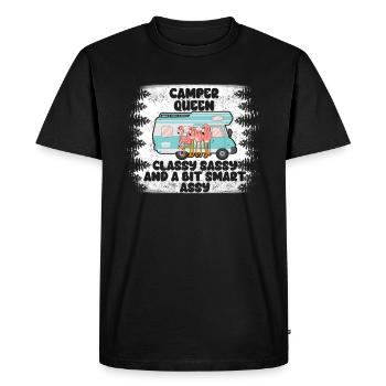Camper Queen Chic Impertinent Et Un Peu Intelligent Assy - T-shirt Premium bio Homme - noir - Devant - Nico (187cm)
