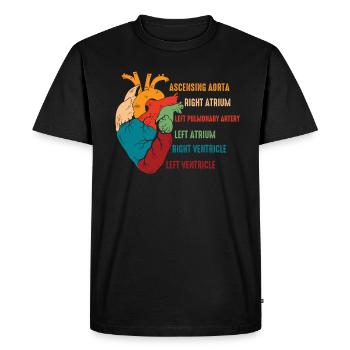 Parties du cœur - T-shirt Premium bio Homme - noir - Devant - Nico (187cm)