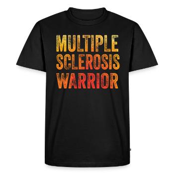 Guerrier de la sclérose en plaques - T-shirt Premium bio Homme - noir - Devant - Nico (187cm)