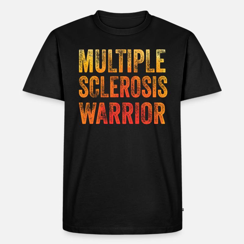 Multiple Sklerose Krieger - Männer Premium Bio T-Shirt - Schwarz
