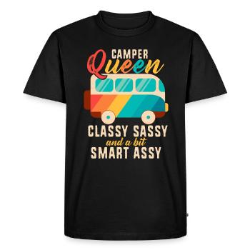Camper Queen Classy Sassy And A Bit Smart Assy - Men's Premium Organic T-Shirt - black - Front - Nico (187cm)