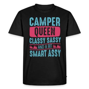 Camper Queen Classy Sassy And A Bit Smart Assy - Men's Premium Organic T-Shirt - black - Front - Nico (187cm)