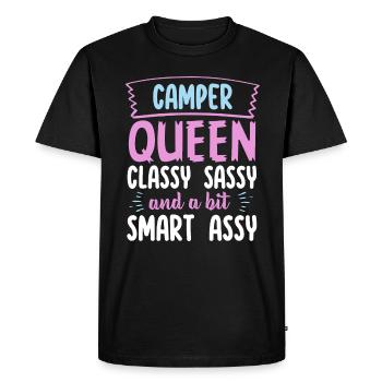 Camper Queen Classy Sassy And A Bit Smart Assy - Men's Premium Organic T-Shirt - black - Front - Nico (187cm)