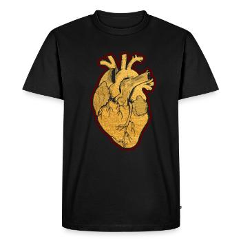 Parties du cœur - T-shirt Premium bio Homme - noir - Devant - Nico (187cm)