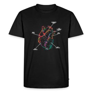 Parties du cœur - T-shirt Premium bio Homme - noir - Devant - Nico (187cm)