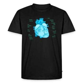 Parties du cœur - T-shirt Premium bio Homme - noir - Devant - Nico (187cm)