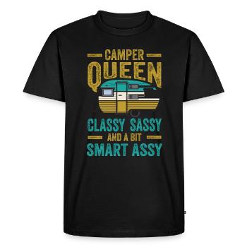 Camper Queen Chic Impertinent Et Un Peu Intelligent Assy - T-shirt Premium bio Homme - noir - Devant - Nico (187cm)