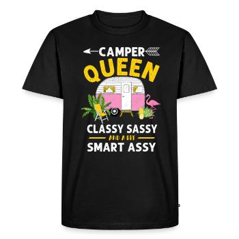 Camper Queen Classy Sassy And A Bit Smart Assy - Men's Premium Organic T-Shirt - black - Front - Nico (187cm)