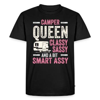 Camper Queen Classy Sassy And A Bit Smart Assy - Men's Premium Organic T-Shirt - black - Front - Nico (187cm)