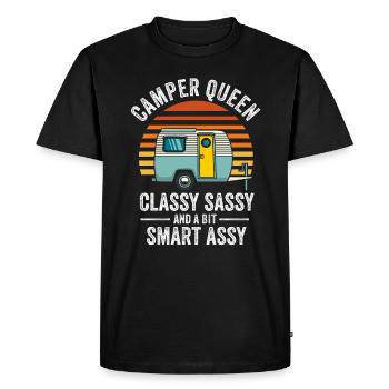 Camper Queen Classy Sassy And A Bit Smart Assy - Men's Premium Organic T-Shirt - black - Front - Nico (187cm)