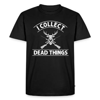 Je collectionne les choses mortes - T-shirt Premium bio Homme - noir - Devant - Nico (187cm)