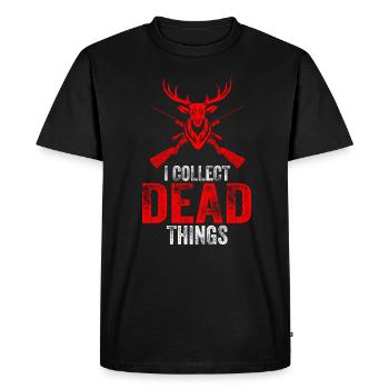 Je collectionne les choses mortes - T-shirt Premium bio Homme - noir - Devant - Nico (187cm)